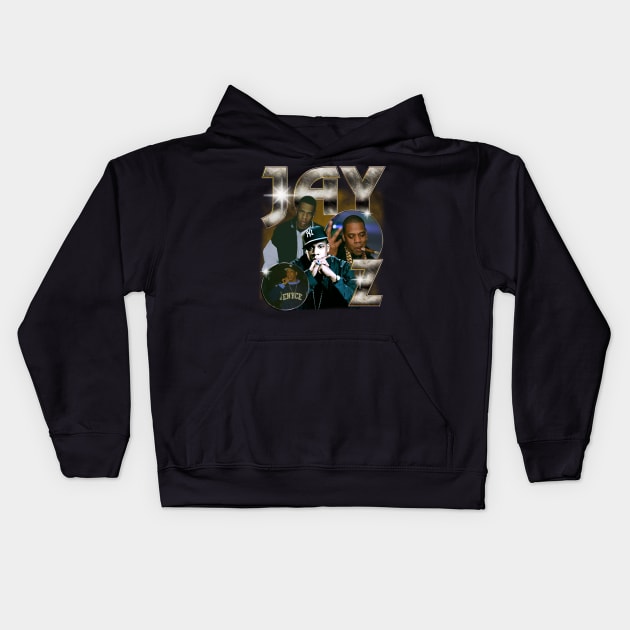 Jay-Z Rapper Kids Hoodie by Orang Pea